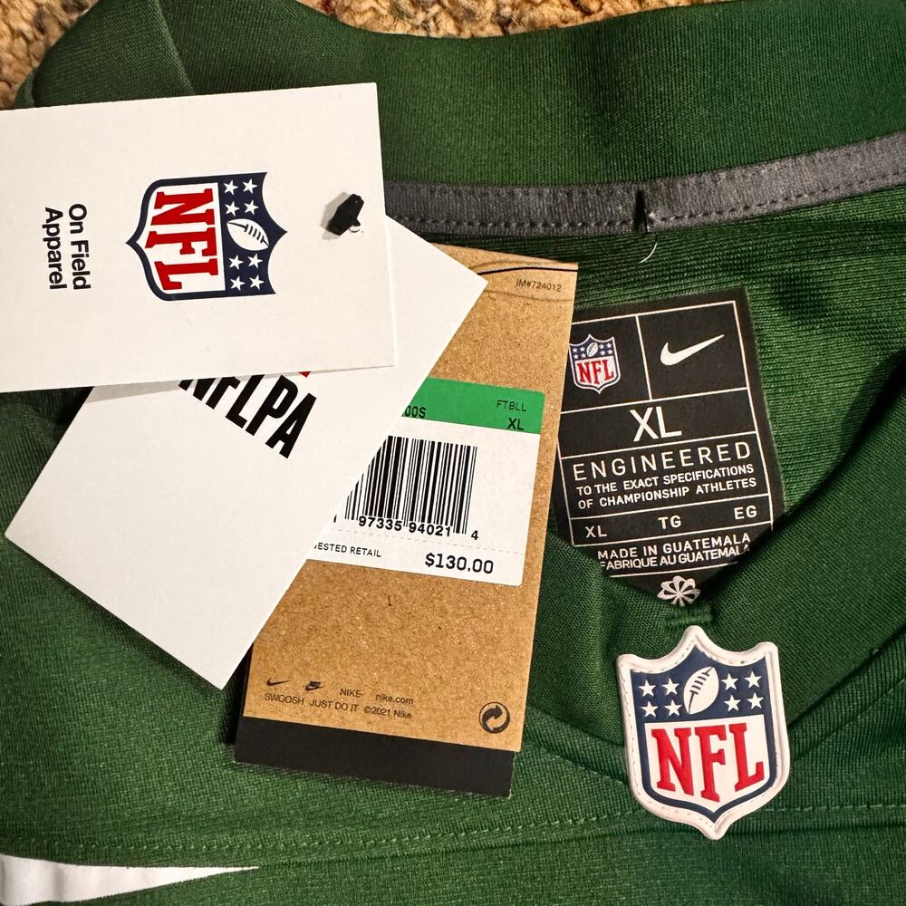 Aaron Rodgers New York Jets Nike Game Jersey - Gotham Green - Picture 3 of 6